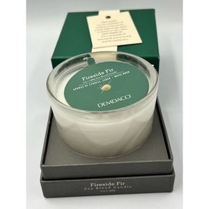 Demdaco Fireside Fir Soy Wax Blend Candle White Size 7oz NWB